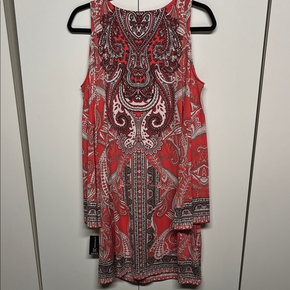 INC Red Paisley Midi Dress - Picture 5 of 6